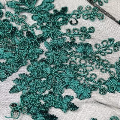 Prabangus vakarinis gipiūras smaragdinės spalvos - Image 2