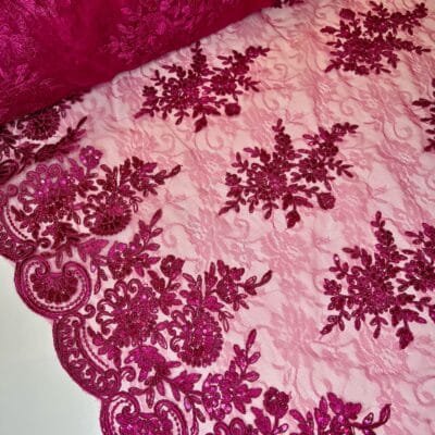 Turkiškas gipiūras su žvyneliais „Avietinės“ rožinės spalvos - Image 1