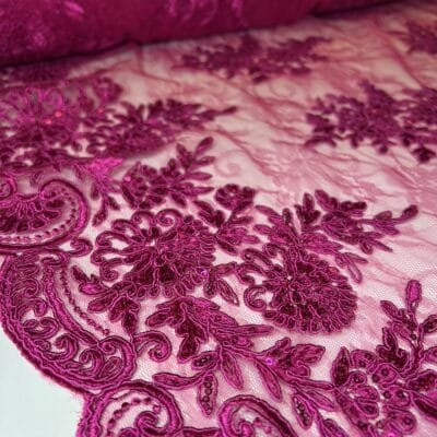 Turkiškas gipiūras su žvyneliais „Avietinės“ rožinės spalvos - Image 2