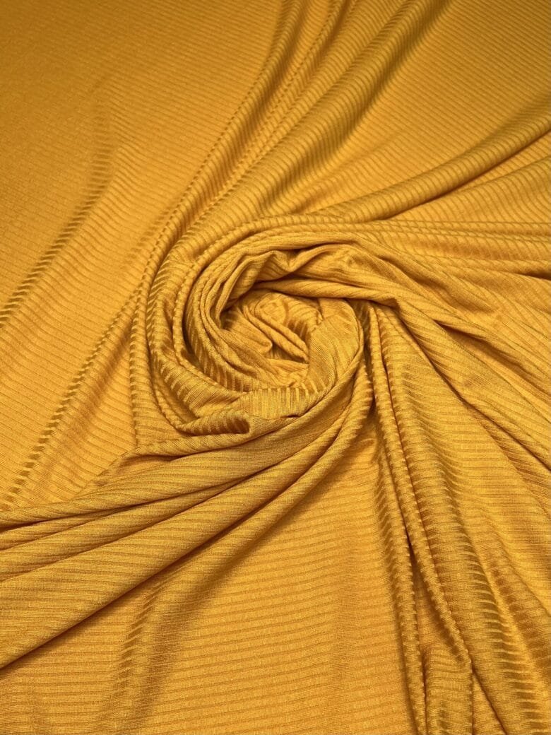 Viscose jersey in mustard color