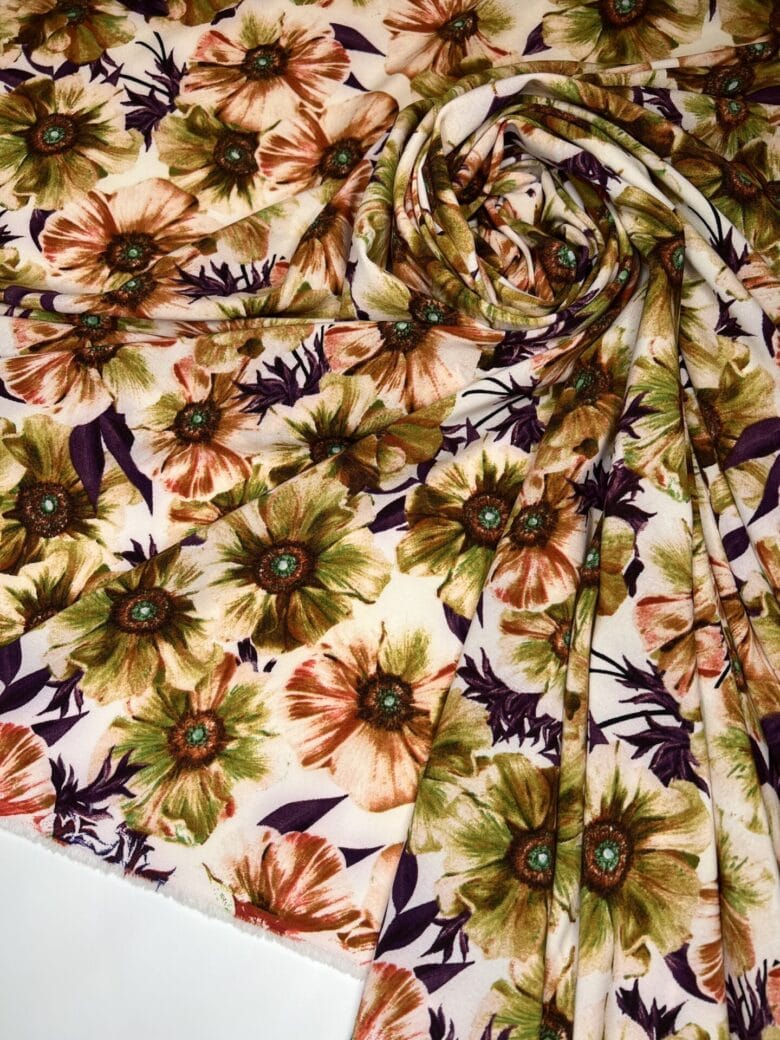 "Silky" Fabric "Blooming Rings"