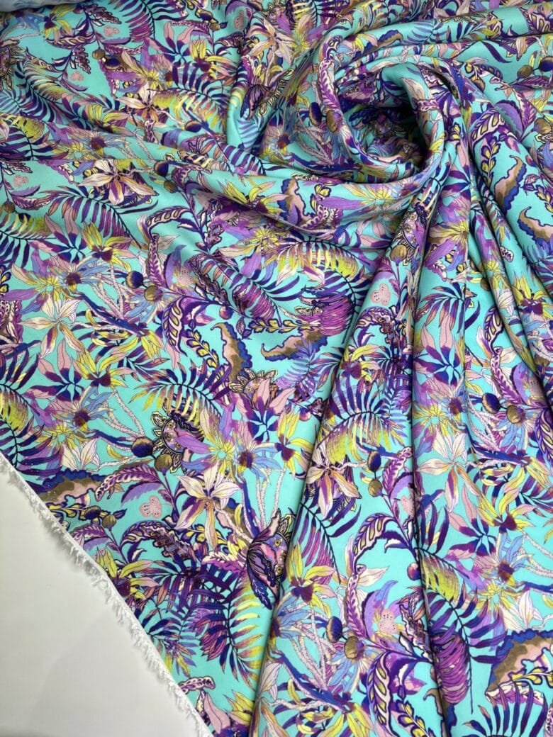 Italian Floral Viscose Fabric