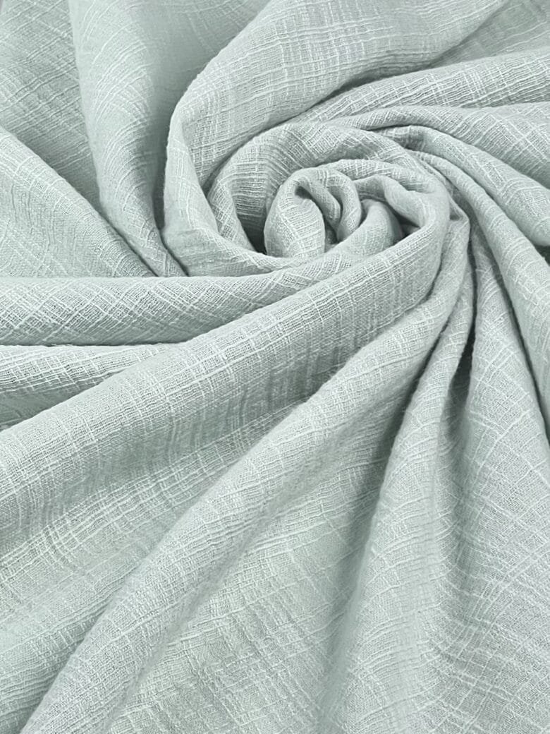 Muslin Linen Imitation in "Ash Blue" Color