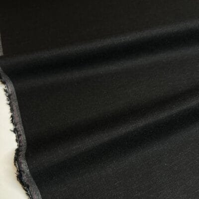 Lino ir viskozės audinys juodos spalvos - Image 1