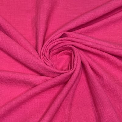 Муслин с имитацией льна фуксиевого цвета — изображение 1