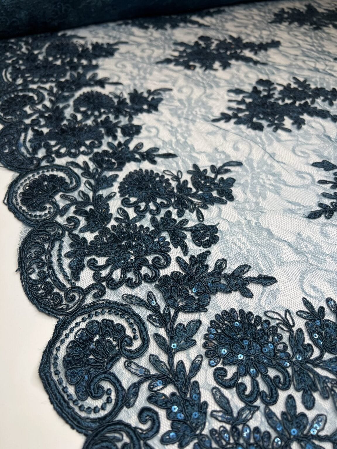 Turkish Evening Guipure in Water Blue