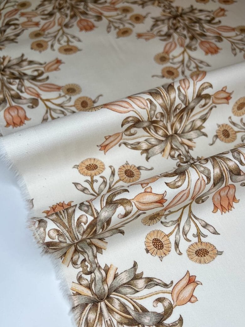 Spanish Cotton Floral Fabric with Elastane