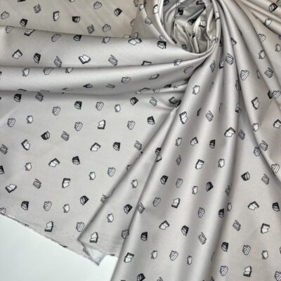 Kolekcinis medvilnės satinas perlo spalvos - Image 1