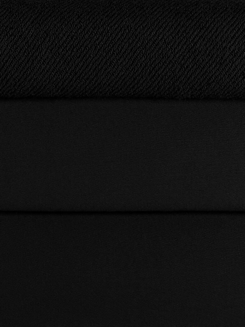 Three-thread loop knit fabric "Diagonal" black color 400gr/m (MX06)