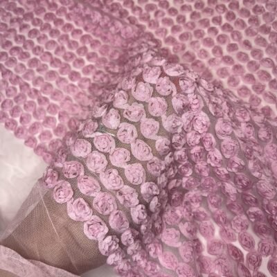 Tulle with 3D Roses (WITH DEFECT) - Image 2