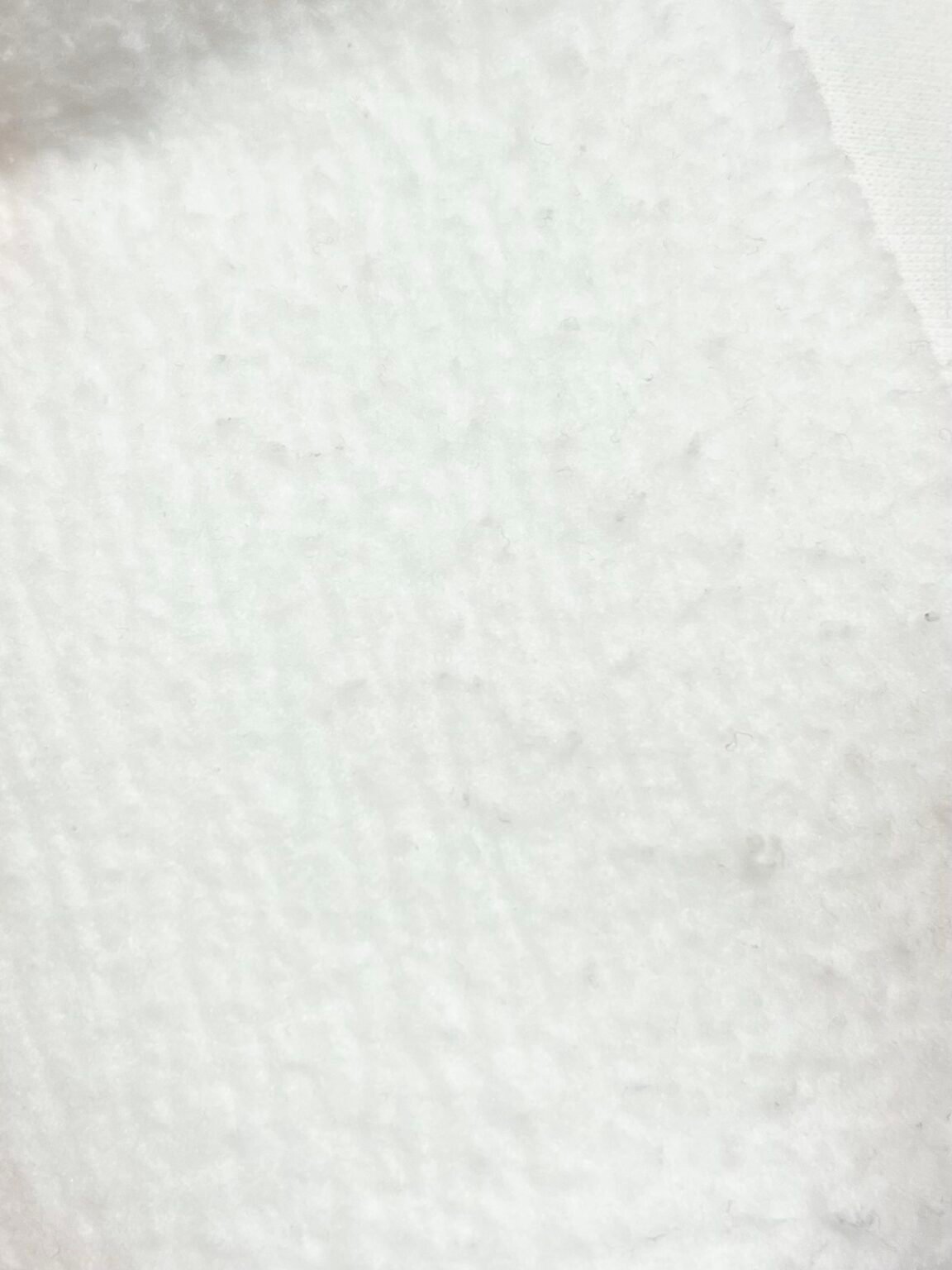 Three-thread loop knit fabric with fleece PENYE milk white color (KD05)