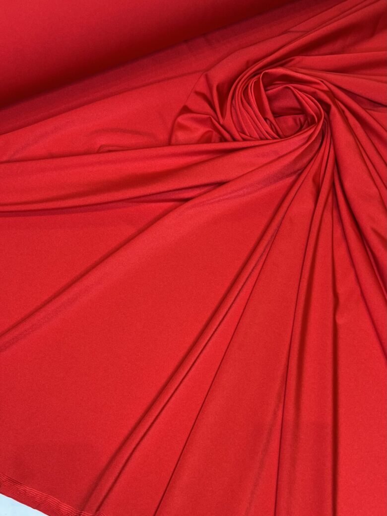 Lycra fabric in red color