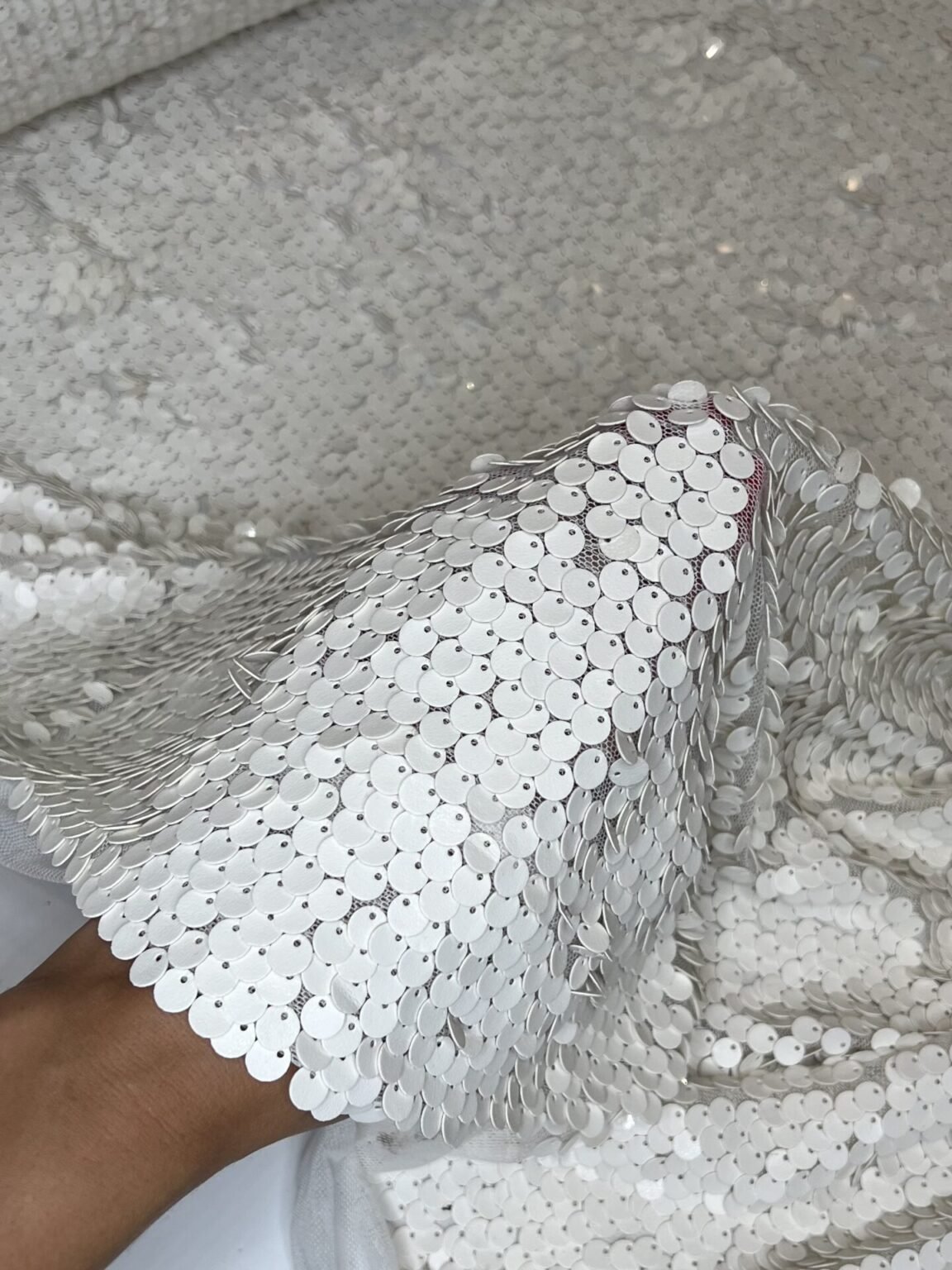Fabric with Matte Scales