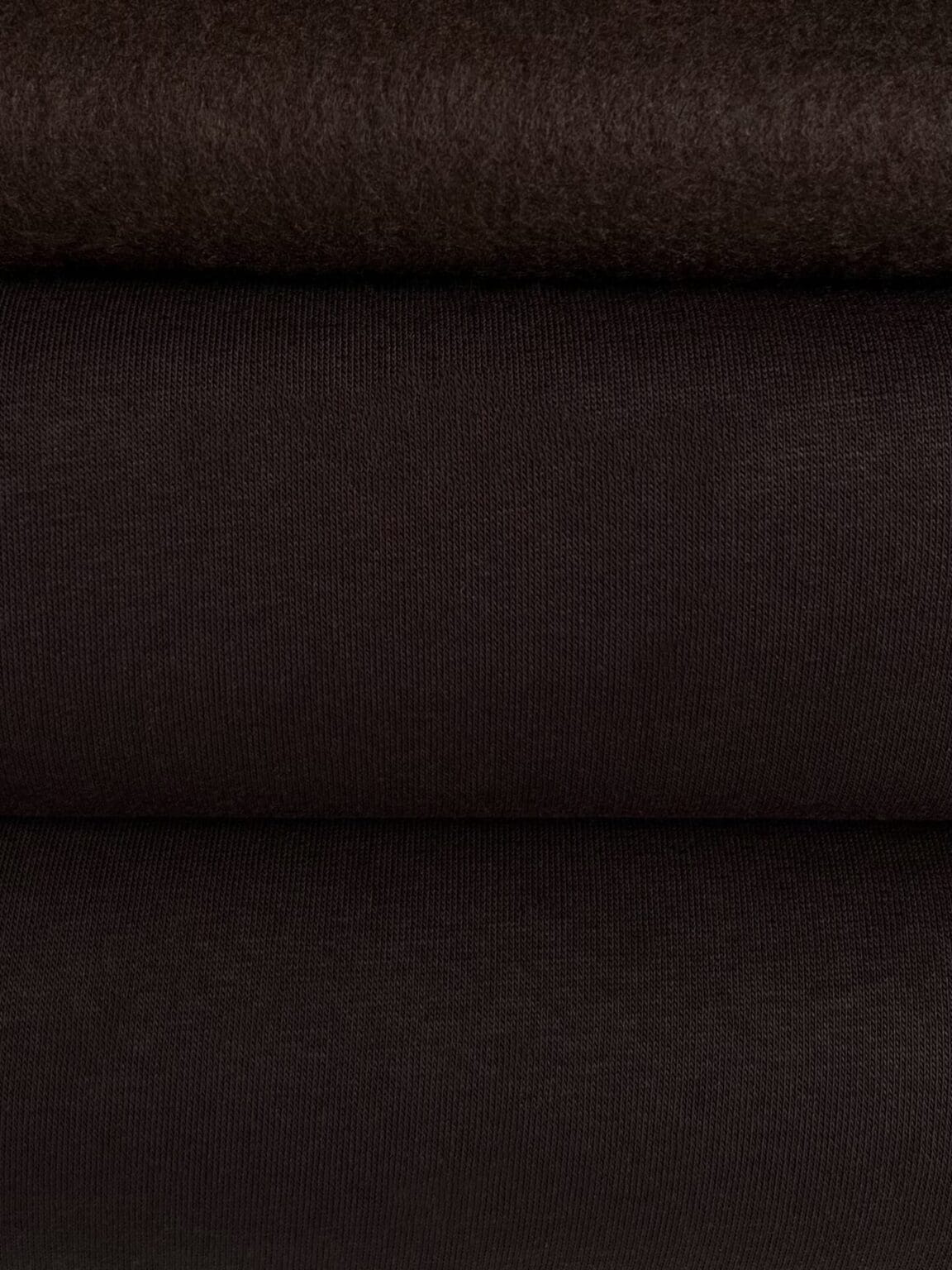 Trisiūlis kilpinis trikotažas su pūkeliu PENYE „Dark Brown“ spalvos (MX15)