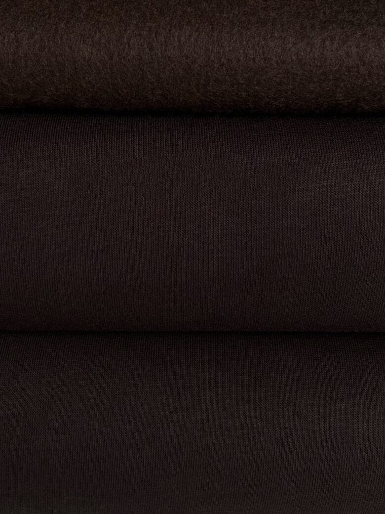 Трёхниточный петлевой трикотаж с ворсом PENYE цвета «Dark Brown» (MX15)