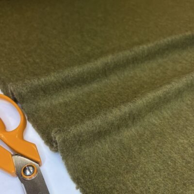 Itāļu MOHERAS vilnas audums sūnu zaļā krāsā - Image 2