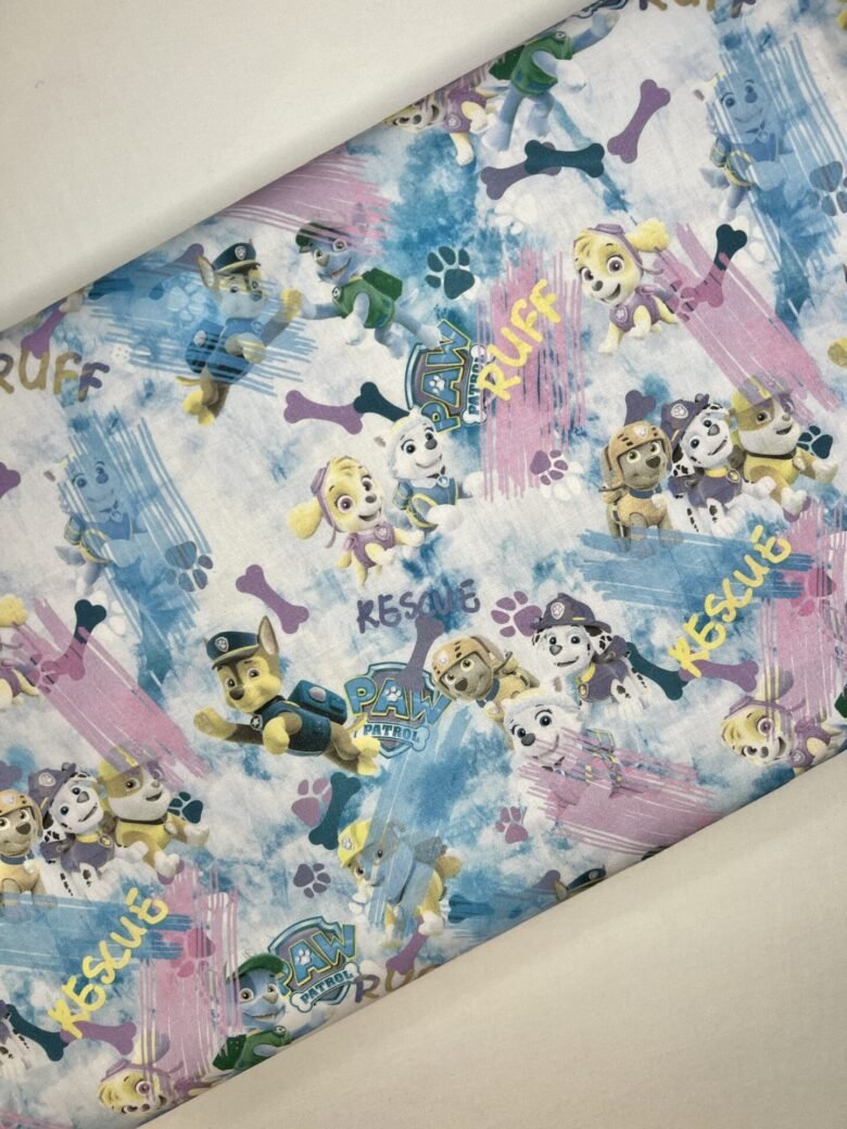 Cotton - calico "Happy Puppies" 1 (WITH DEFECT)