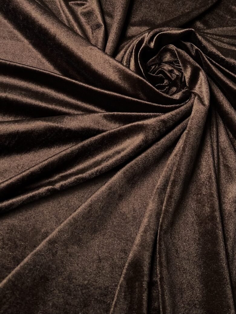 Stretch Velvet in Dark Brown