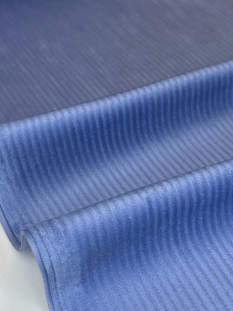 Velvet with elastane in sky blue color