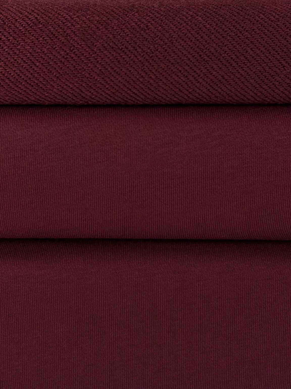 "Diagonal" three-thread loop fabric in "Burgundy" color (KD02)