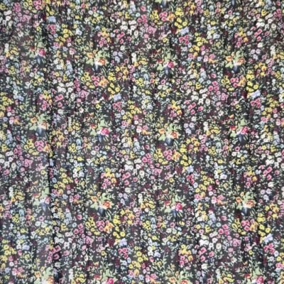 Plisuots šifons ar maziem ziedu rakstiem - Image 2