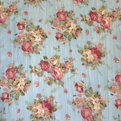 Plisuots šifons ar rozēm - Image 2