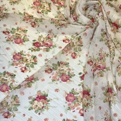 Plisuots šifons ar rozēm - Image 1