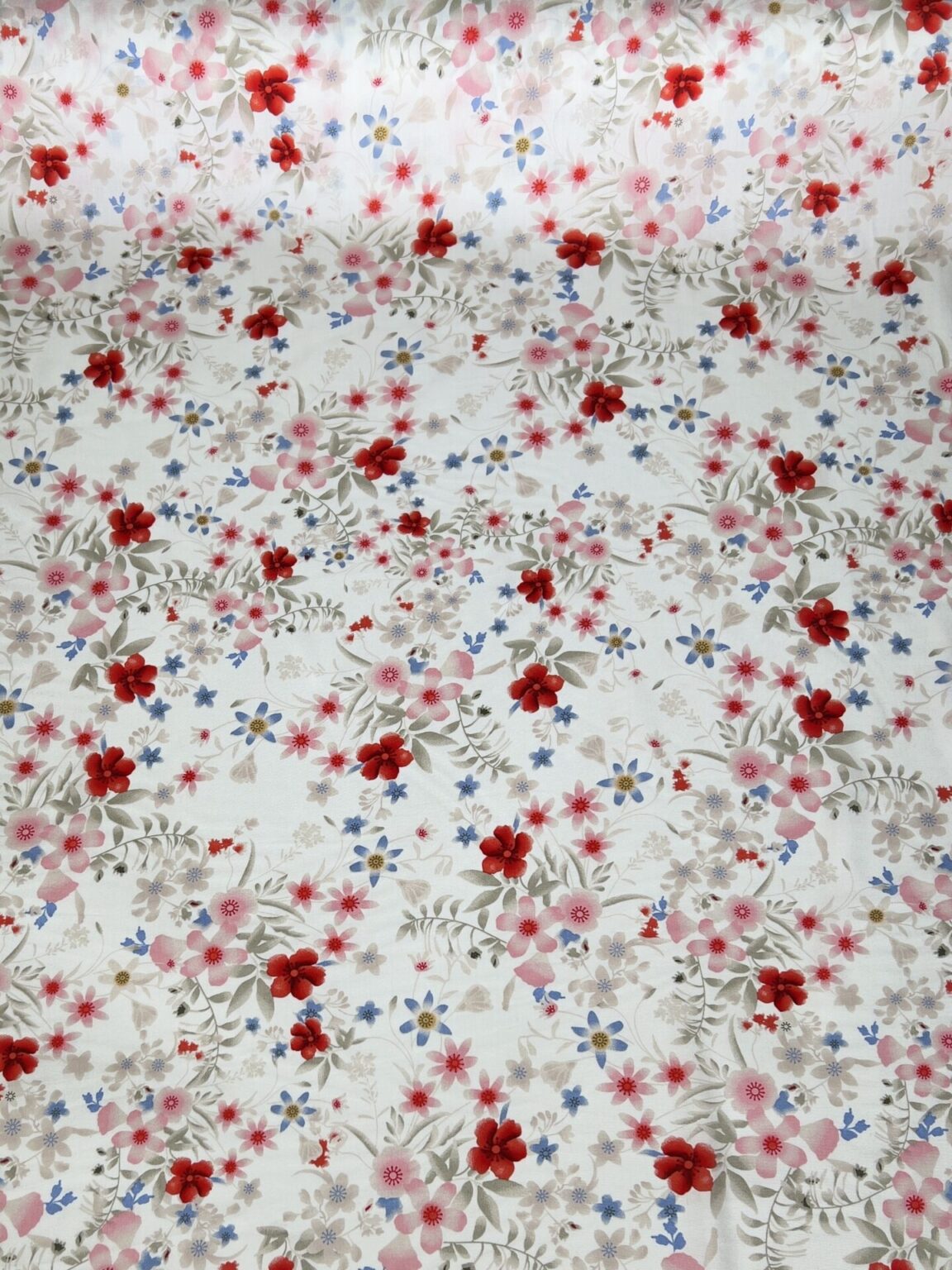 Light Viscose Fabric with Floral Pattern