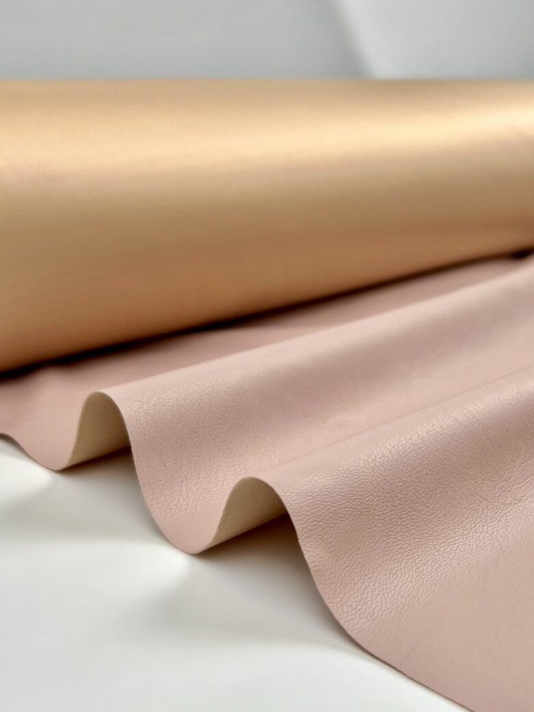 ECO leather (eco leather) in soft pink color
