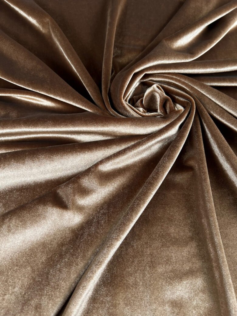 Stretch Velvet in "Latte" Color