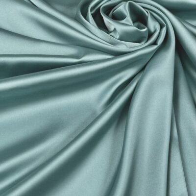 Armani silk (satin) in "Silver Blue" color - Image 1