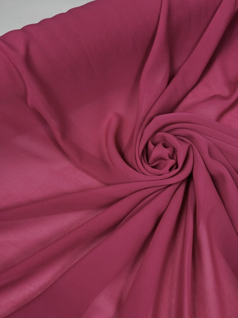 Solid Chiffon in Ripe Raspberry Color