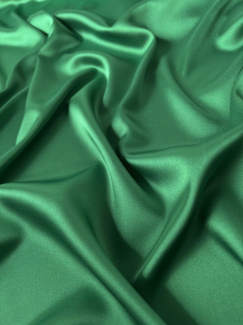Armani silk (satin) in bright green color
