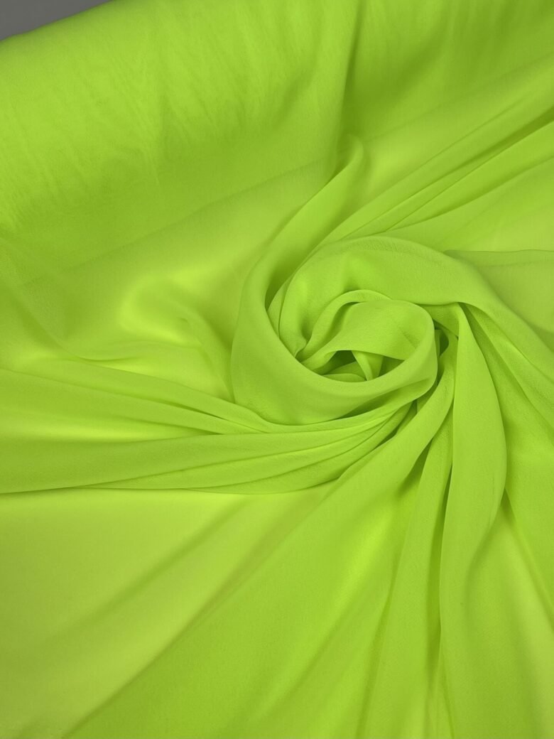 Solid Chiffon in Neon Lime Color