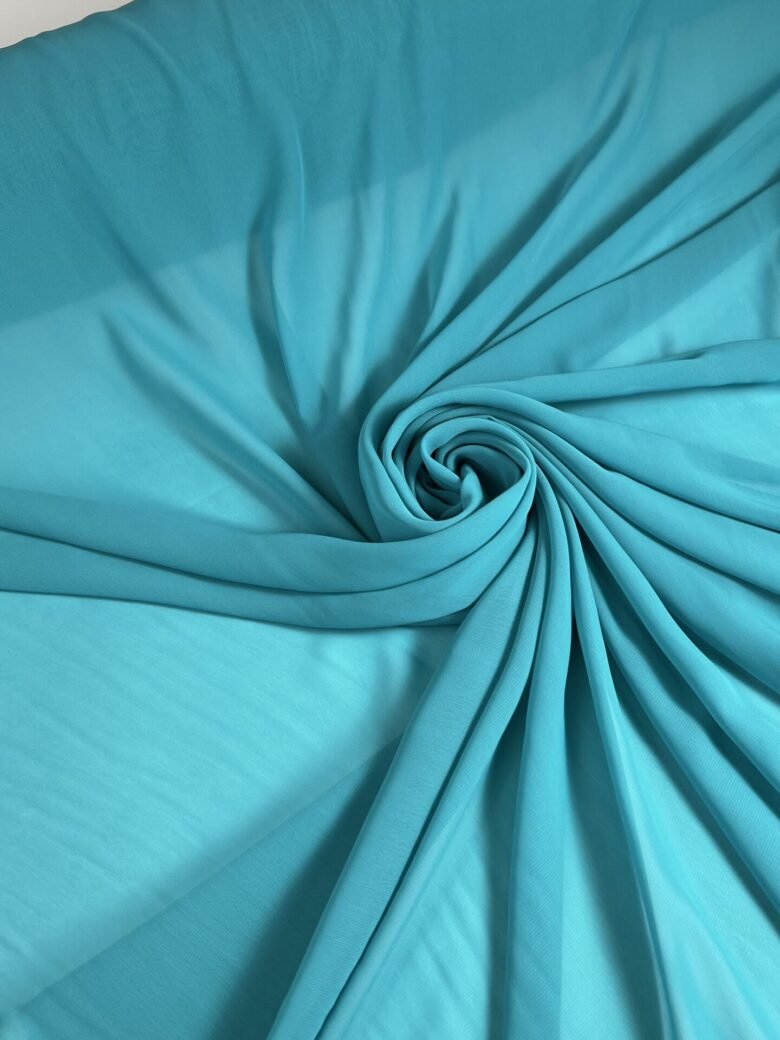 Solid Chiffon in Turquoise Blue