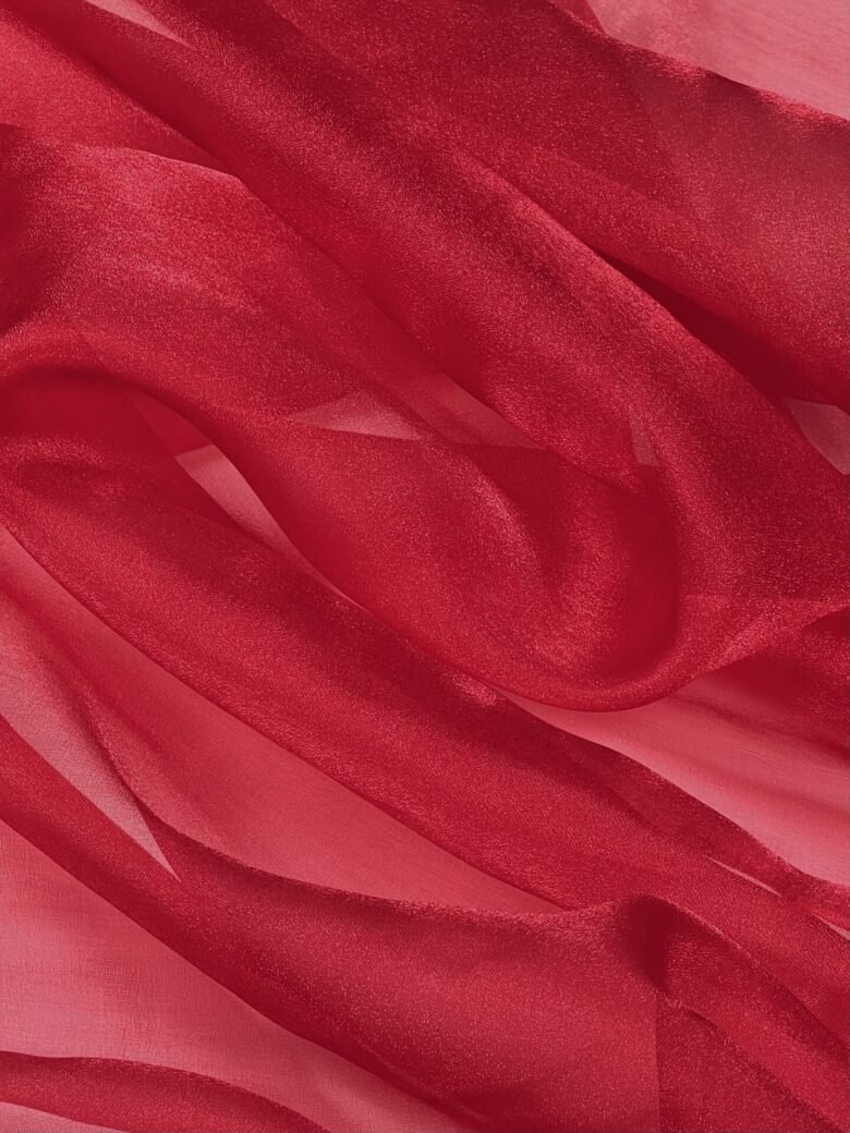 Organza in Rich Red Color