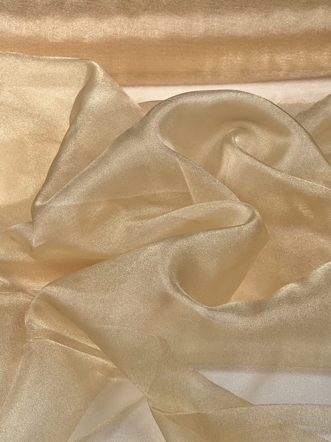 Organza in pastel yellow