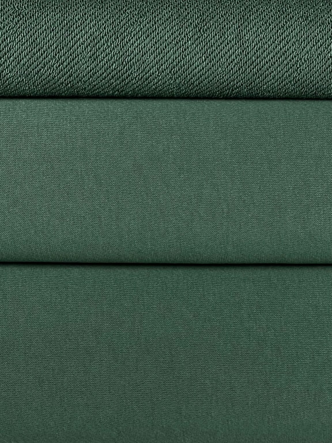 "Diagonal" three-thread loop fabric in "Jade Green" color (KD06)