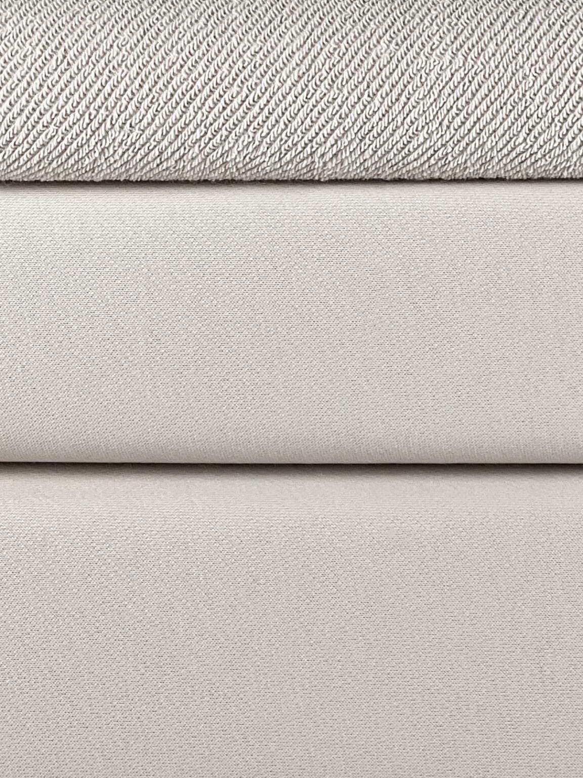 Трёхниточный петлевой трикотаж "Diagonal" "Natural Beige" (KD15)