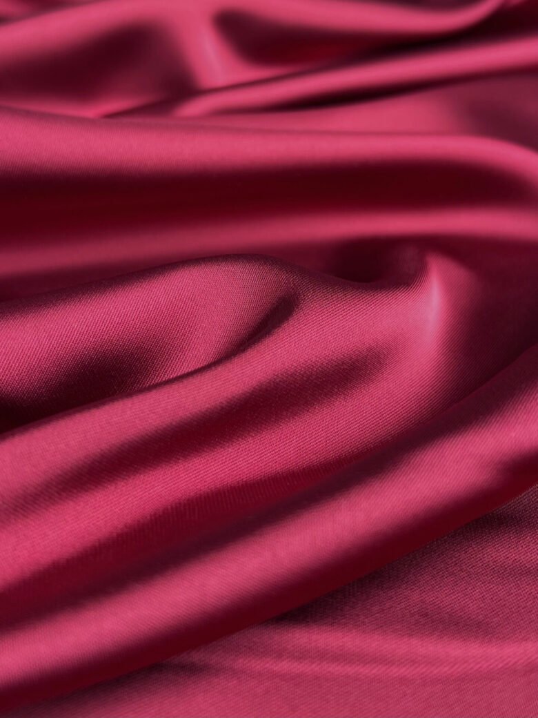 Reversible Satin with Elastane in Burgundy Color