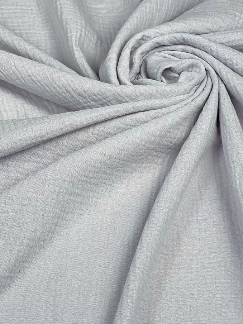 Muslin in light grayish-blue color