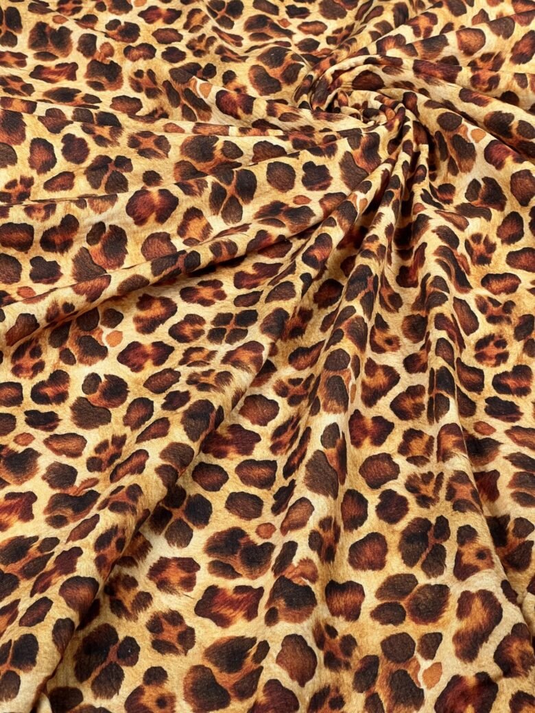 DIGITAL PRINT muslin fabric with "Leopard Pattern" design