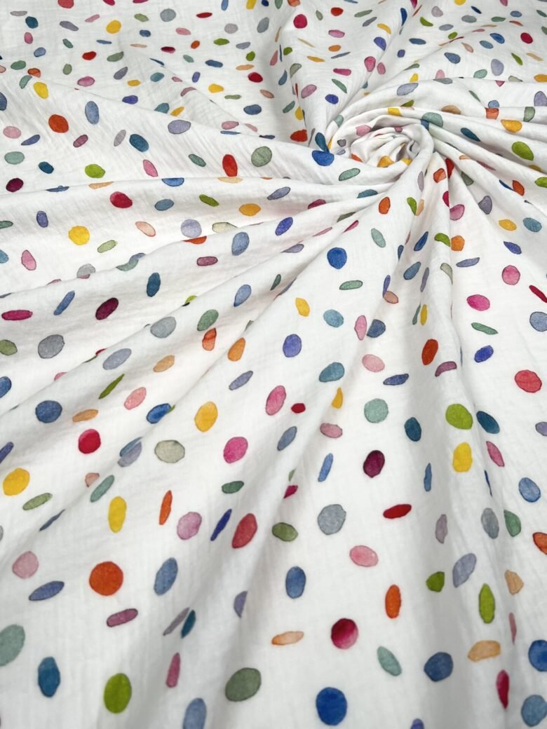 DIGITAL PRINT muslin fabric with "Confetti" design