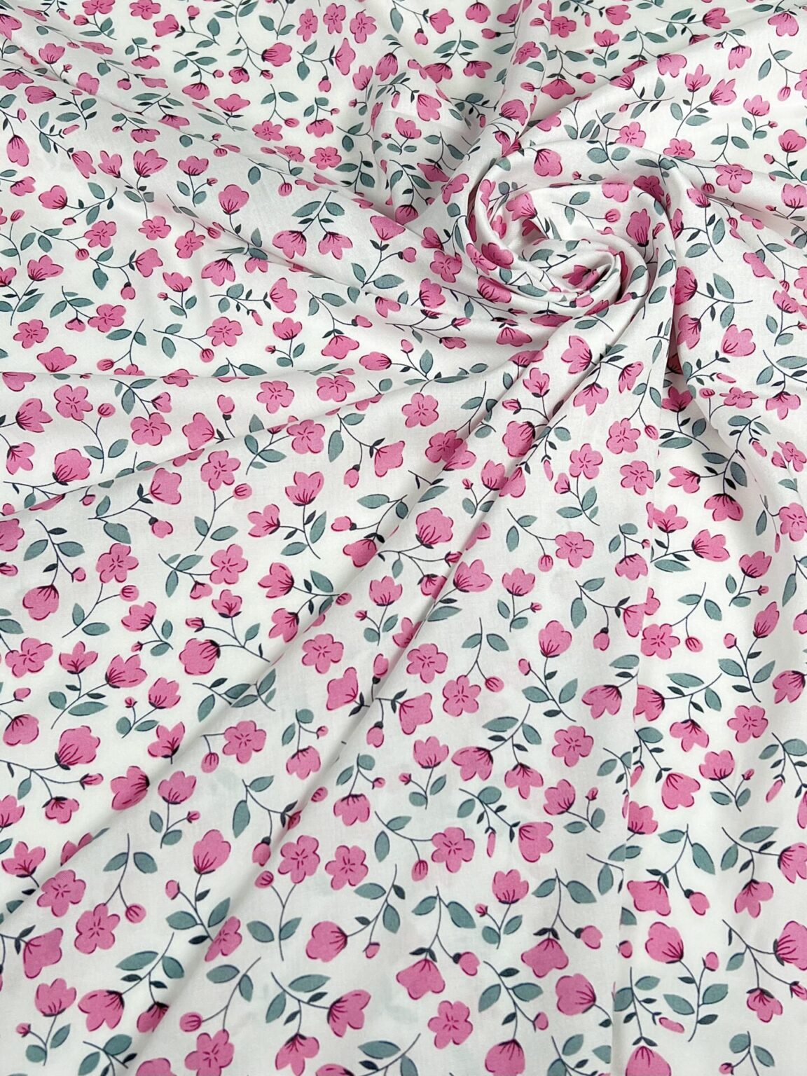 Light Viscose Fabric "Flower Abstraction"