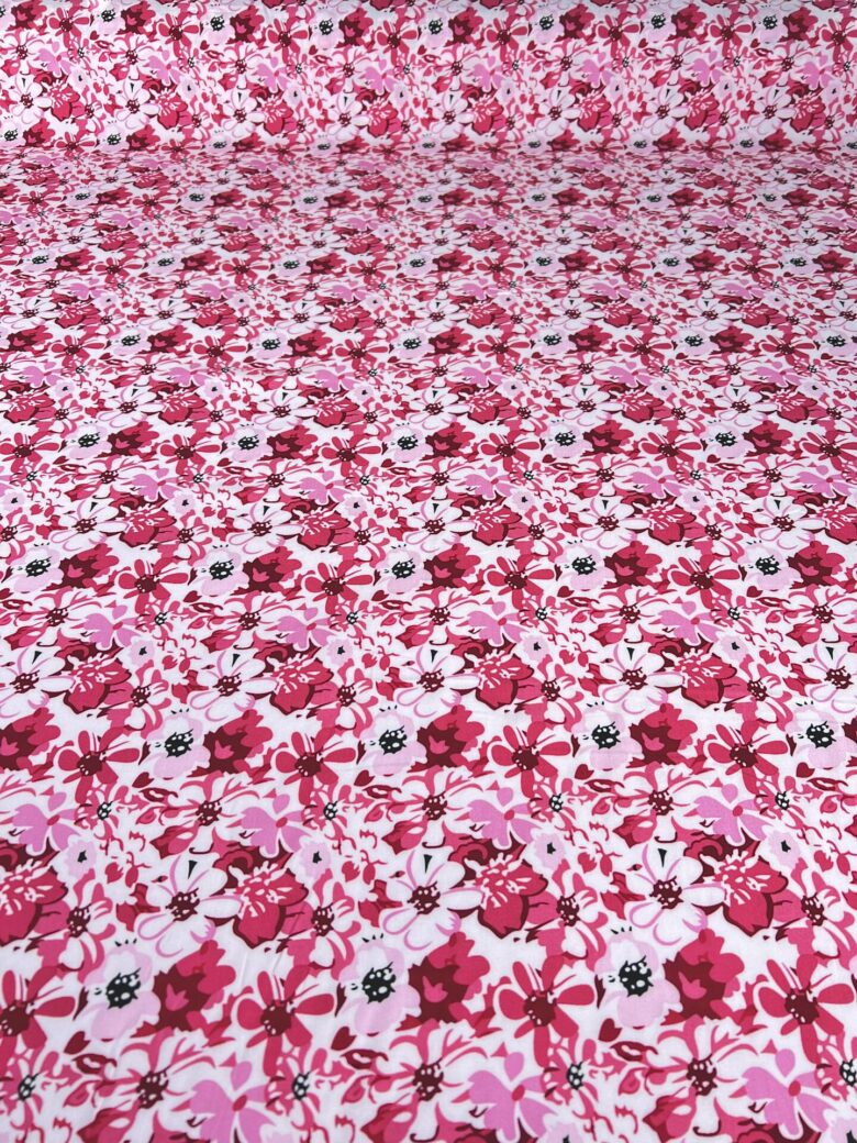 Light Viscose Fabric "Flower Bloom"