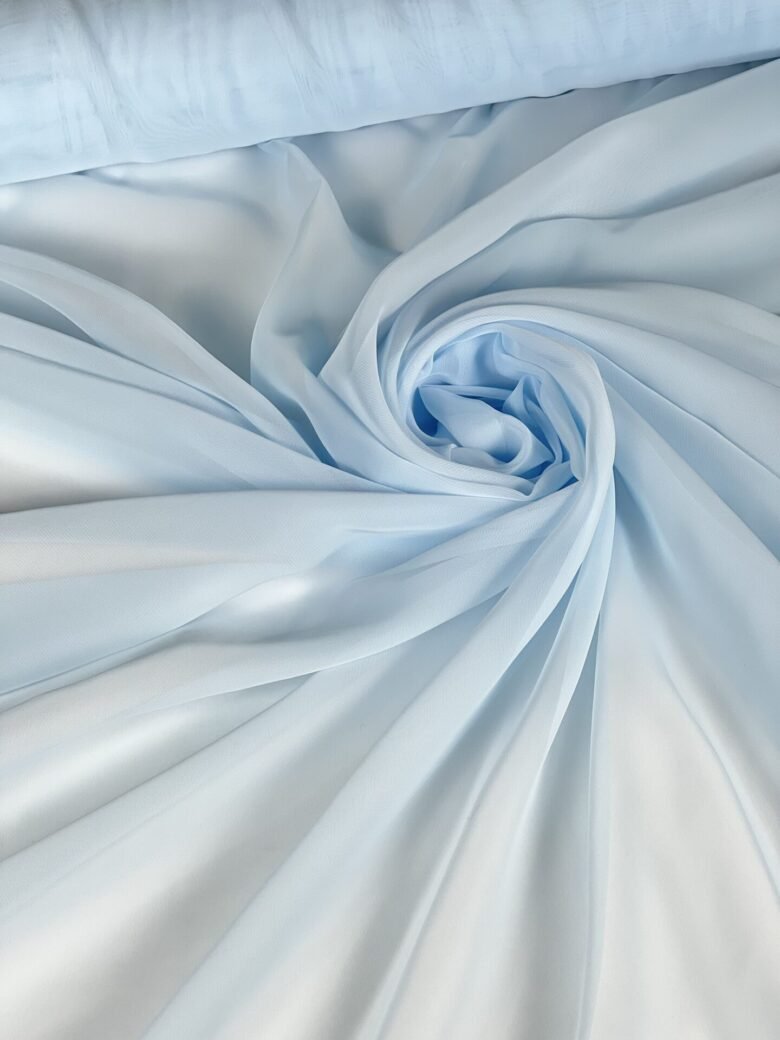 Solid Chiffon in Light Blue Color