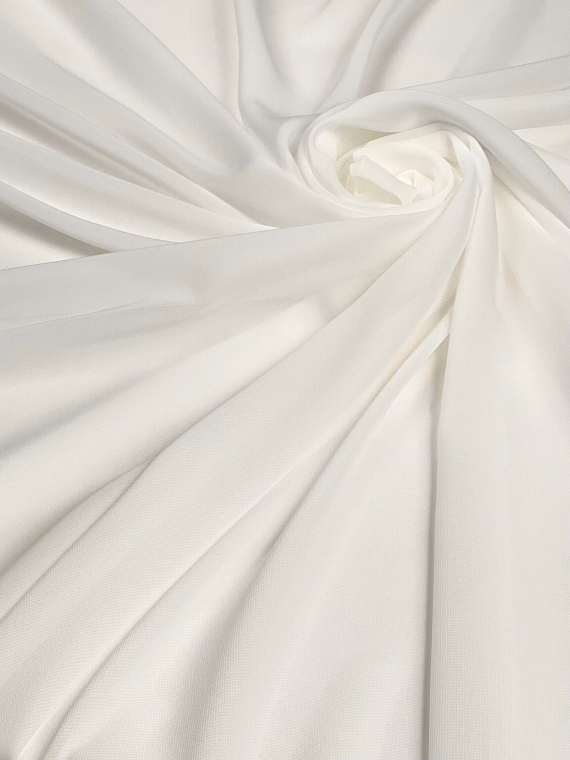 Solid Color Viscose Chiffon in "Milk White" Color