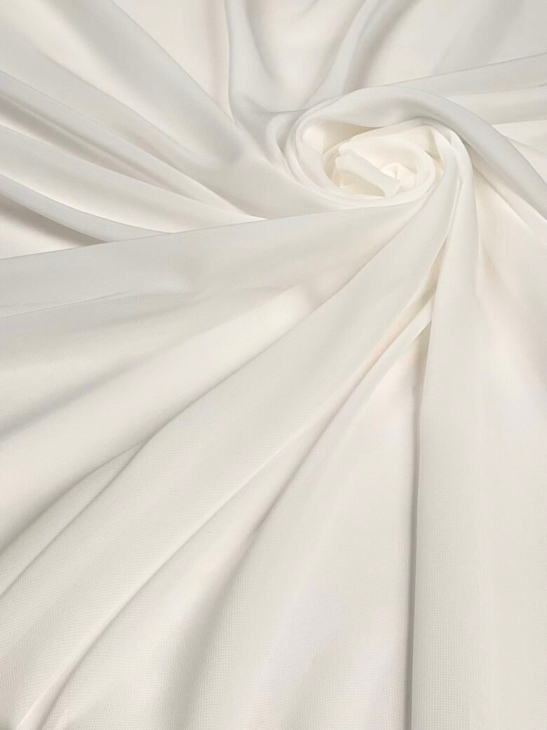 Solid Chiffon in "Milk White" Color