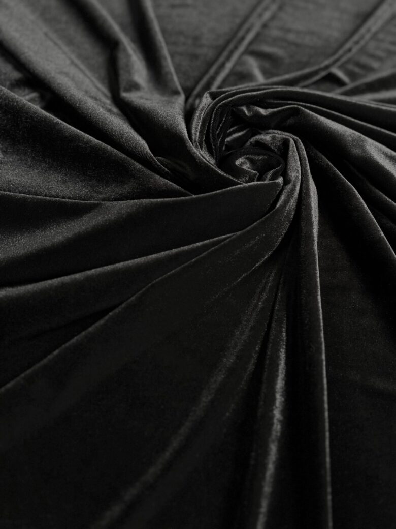 Stretch Velvet in Black