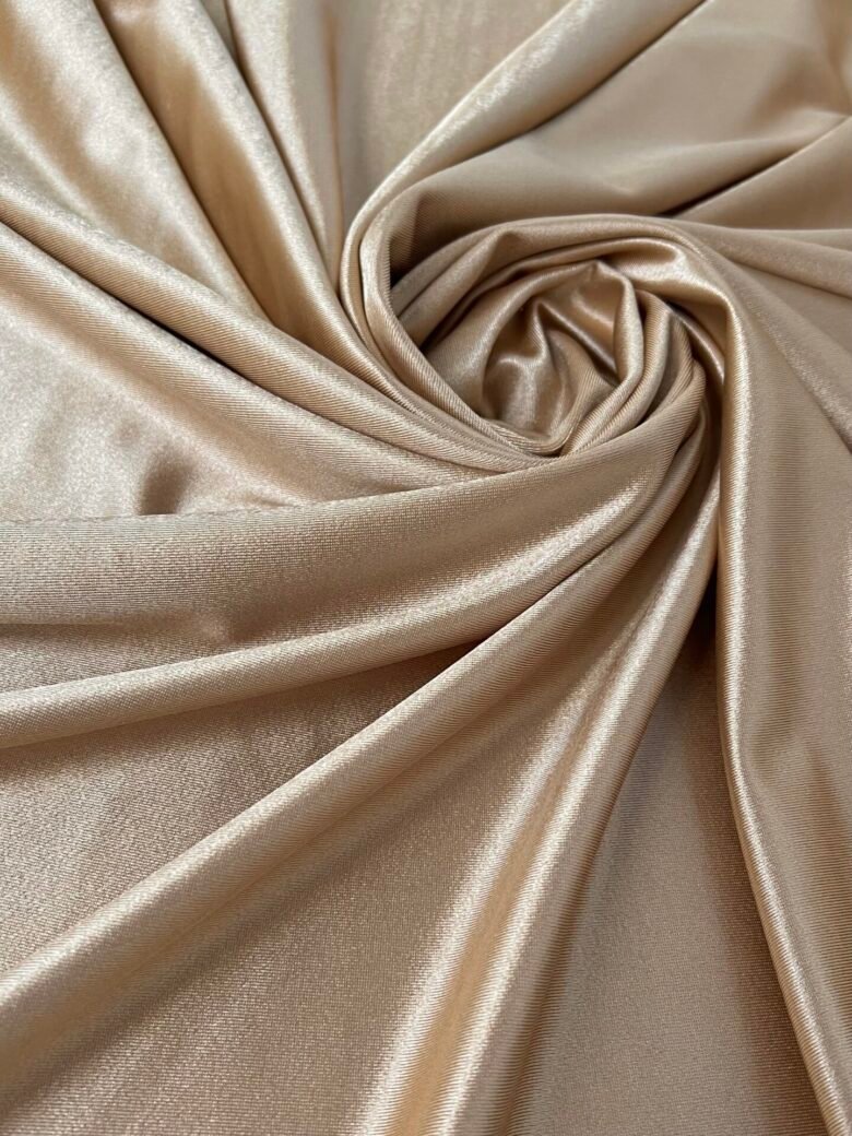 Biflex Stretch Satin with Knitted Base in Nude Color (Similar to Lycra)